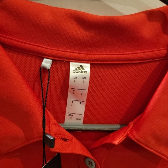 NWT Women's Castrol Adidas Red Polo LARGE Automobilia Racing Cars - Picture 4 of 5